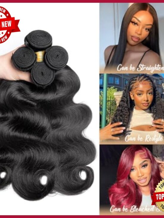 4 Bundle Body Wave Human Hair Extensions 16-22 Inches 100% Brazilian main image 6
